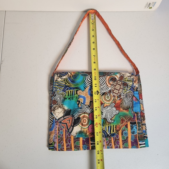 Handmade Sea Turtle Fabric Boho Purse Bag Tropical Vacation - Picture 8 of 9